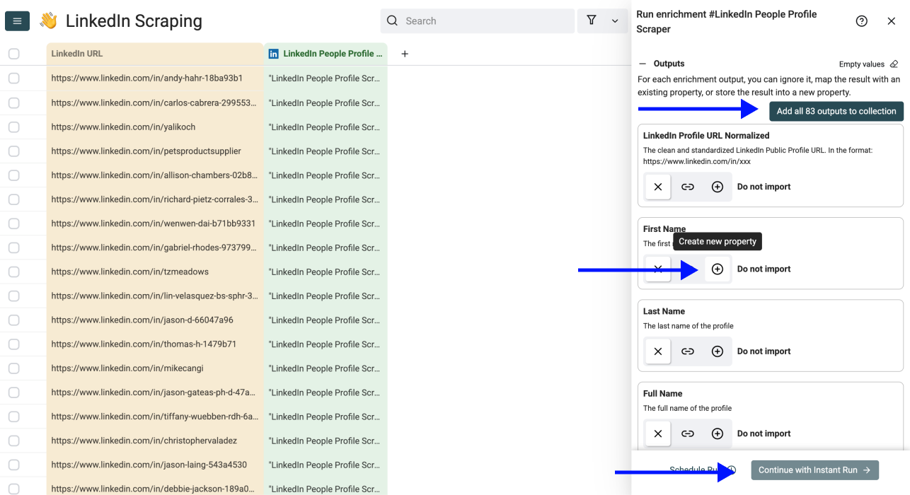 How To Scrape LinkedIn Profile - Output Configuration